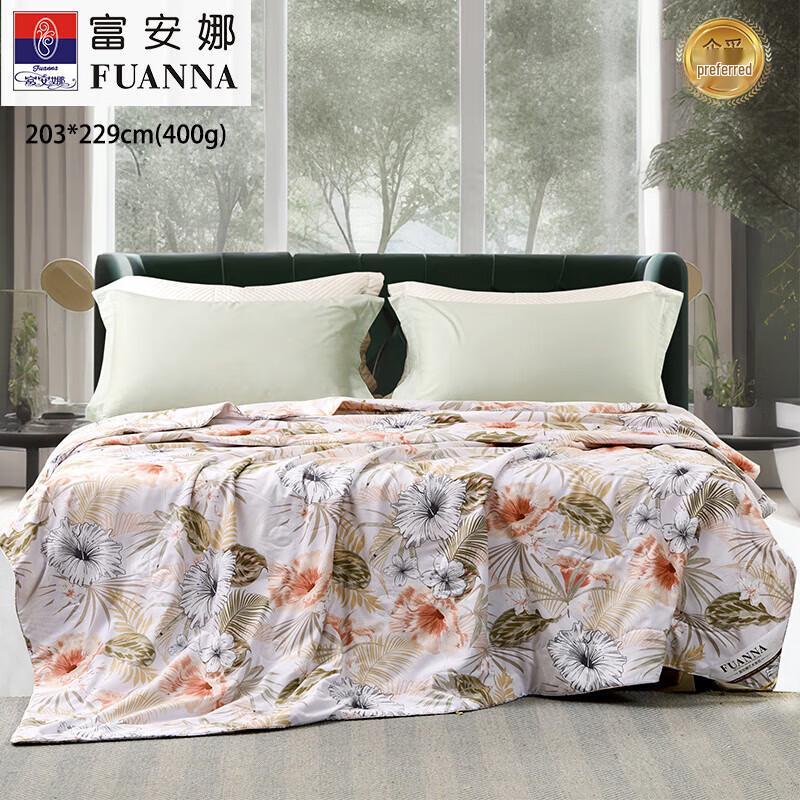 

FUANNA Serene Print Tussah Silk Summer Quilt