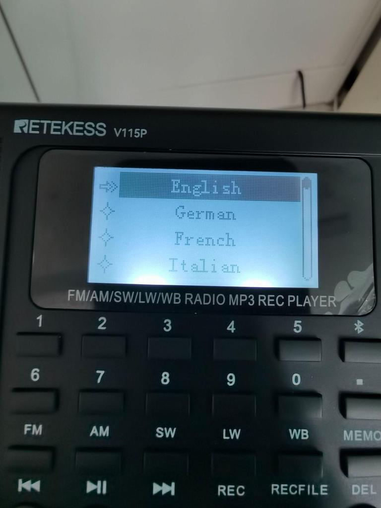 RETEKESS V115P Weltempfänger Bluetooth Radio: UKW/AM/Kurzwelle/Langwelle/Wetterband Aufnahme & MP3-Player.
