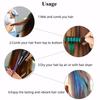 Peigne à craie pour cheveux, 6 couleurs, teinture temporaire, lavable, pour filles