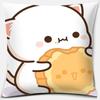 45X45Cm Cartoon Cute Pillow Case Mocha Mochi Peach Cat Cushion Cover Pillow Cover Decorative Pillows For Sofa Car Pillowcase