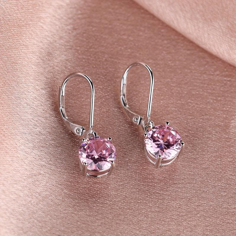 Αυθεντικά Ασημένια Σκουλαρίκια Κρεμαστά με Κυκωνικό Ζιργκόν CZ για Γυναίκες και Κορίτσια Μόδα Κοσμήματα