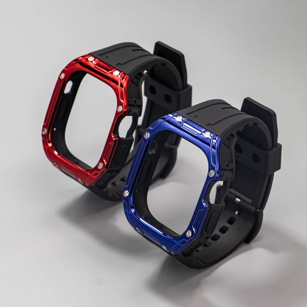 Case+Strap for Apple Watch Band Ultra 3 49mm Modification Kit TPU Case Sport  Rubber Strap for Iwatch Series Ultra 49mm Bracelet