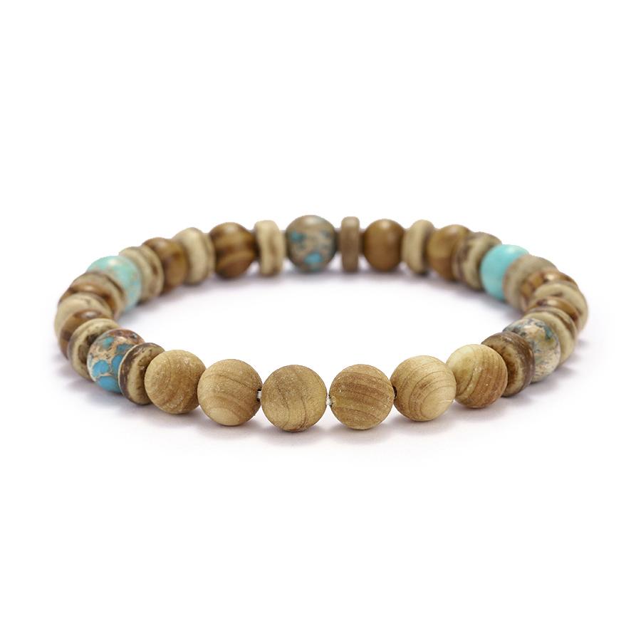 New Handmade Natural Wood Strand Bracelet For Men Positive Energy Yoga Meditation Healing Braslet Leisure Versatile Accessories