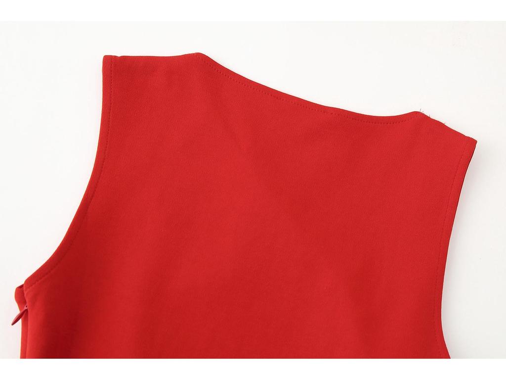 Spring 2025 Women's European & American Style Short Pleated Dress