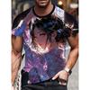 Colorful Fashion Pattern T Shirt For Men Beautiful Boys Girls 3D Printed Tees Summer Short Sleeve Round Neck Tops Loose T-Shirts