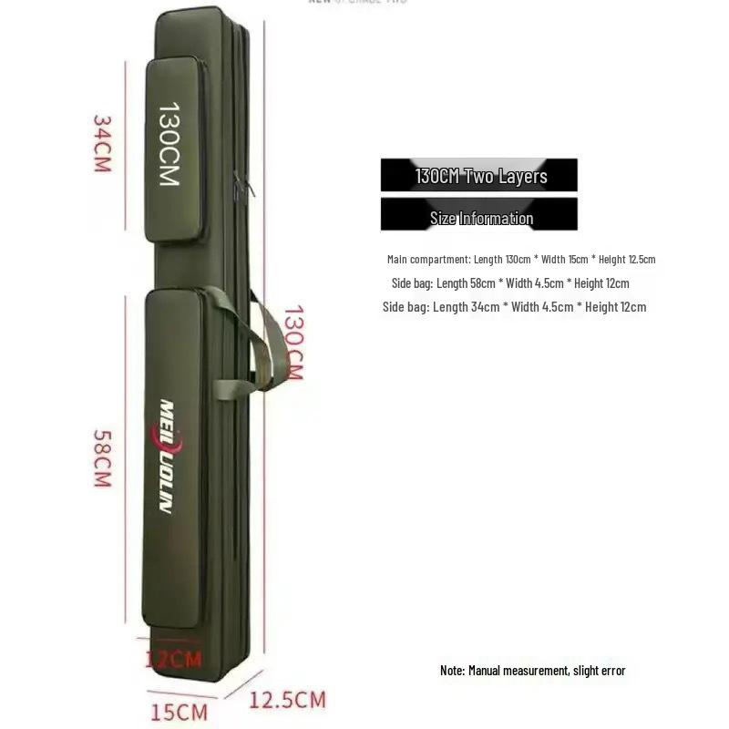 Large Wear-Resistant Fishing Bag, Two or Three Layers, 80-130 cm, Free Shipping