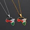 Anniyo 3CM Western Sahara Pendant Necklaces for Women Girls Jewelry charms Map @350121