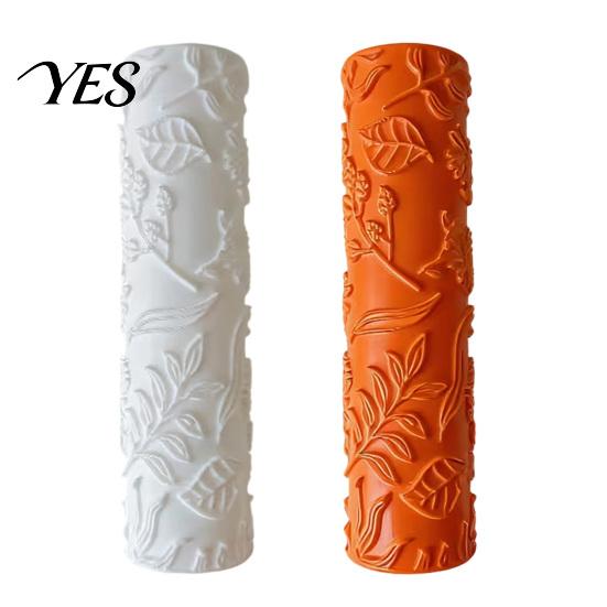 DIY Clay Texture Tool Polymer Roller, Floral Embossed 3D Printed Embossing Roller for Earrings, Jewelry Making Retro