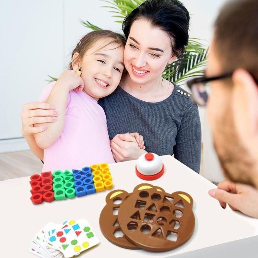 Pattern Cognitive Shape Matching Board Game Puzzle Board Color Recognition Toys Thinking Training