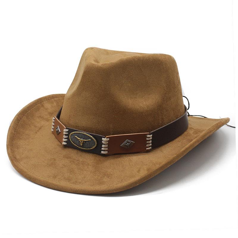 Ethnic Style British Top Hat, Suede Men'S And Women'S Couple Hats, Western Cowboy Top Hats, Jazz Hats For Performance