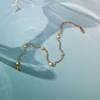 Youthway Delicate Zircon Bracelet For Women Minimalist Wave Shape Chain 18K Gold Plated Stainless Steel Bracelet Jewelry Gift