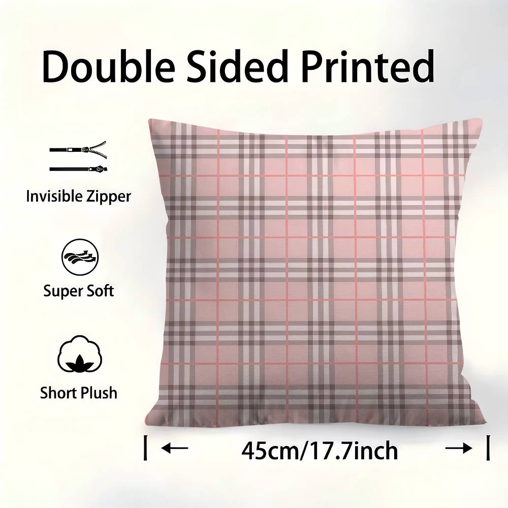 Brown Cloth Pattern Cushion Cover Pillowcase Upholstery Sofa Throw Pillow Home Decor Pillowcas