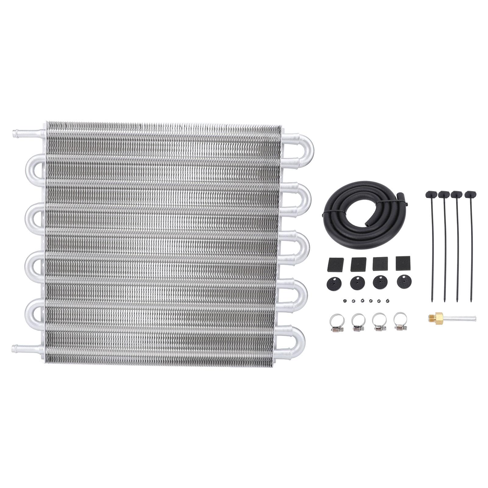 

Масляный радиатор трансмиссии 10 рядов 395 мм алюминиевый улучшенный комплект масляного радиатора двигателя для 5/1 Silver