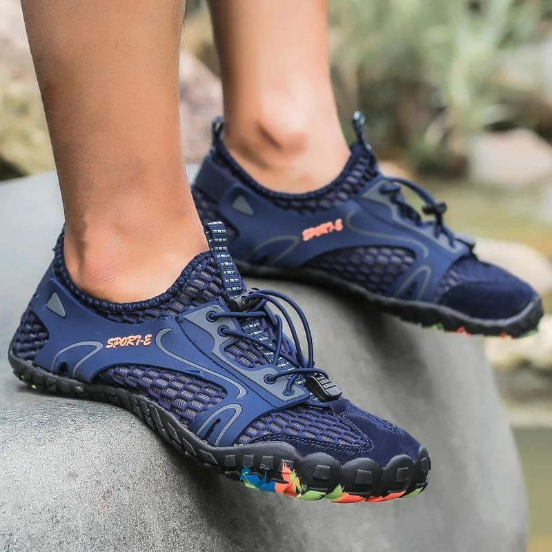 Outdoor Beach Five Finger Aqua Shoes Men Women Couples Quick Dry Breathable Swimming Hiking Wading Upstream Sneakers