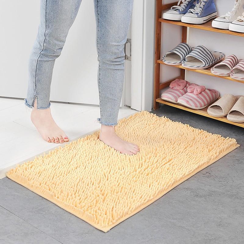 Chenille Long-Pile Mat Bathroom Quick-Absorbent Mat Non-Slip Mat Bedroom Kitchen Living Room Carpet