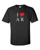 I Heart Love AR Shirt Arkansas Trots Natuurlijke Staat Zwart Wit Rood T-shirt S-5XL