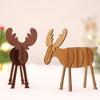 Christmas Decoration Party Decor Puzzle Craft Hanging Pendants Xmas Tree Wooden Elk Deer Ornaments