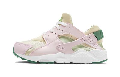 Huarache Run SE Wallace Vintage Niedrige Laufschuhe für Kinder Rosa Grün Kinder im Alter von 3-7 Jahren DQ0518-600