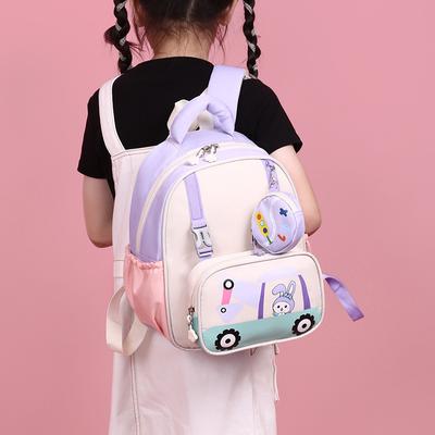 Nova mochila escolar para bebê de jardim de infância bolsa de ombro de moda feminina em nylon mochila infantil estilosa com desenho de carro
