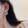 Exaggerated Floral Stud Earrings Elegant Retro Earrings Stylish Statement Jewelry  for Women