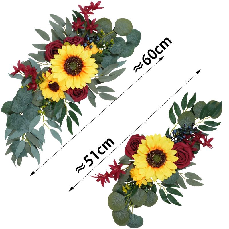 

2 шт. Набор искусственных цветов для свадебной арки Свадебные цветочные гирлянды Шелковые пионы Цветочная гирлянда Приветственная табличка Цветочный декор для церемонии вечеринки