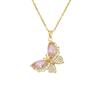 Necklace female European and American full zirconium butterfly necklace female autumn and winter versatile temperament niche design sense does not