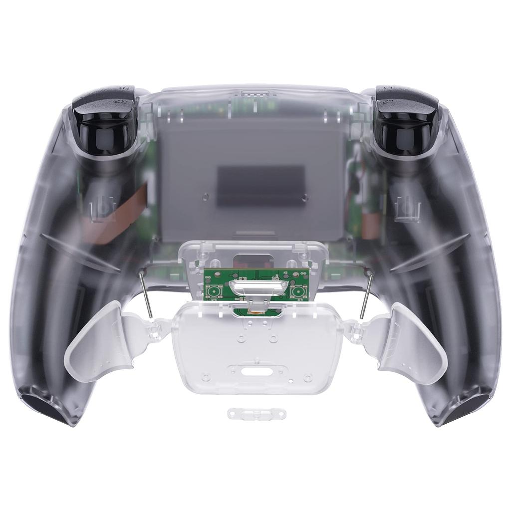 Not a eXtremeRate Back Paddle Program Clear Plastic Rise Remap Kit for PS5 Controller Upgrade Board and Redesigned Back Case Back Button Attachment