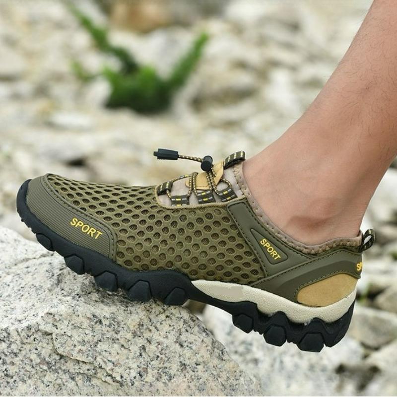 Fashion New Hiking Shoes Outdoor Men Shoes Summer Platform Mesh Shoes Non-Slip Lightweight Casual Shoe Wading Men Sneakers Tenis Hombres