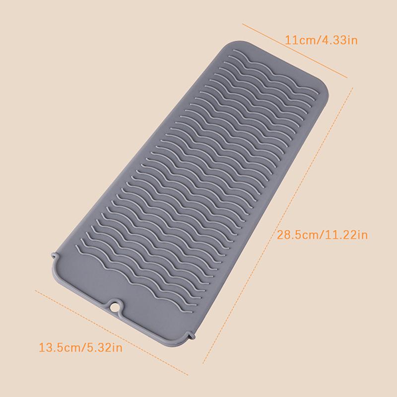 Heatheat Resistant Silicone Mat Pouch For Flat Iron, Curler Wand, Hot Waver, Salon Tools Appliances, Portable Styling Heat Mat