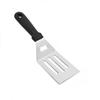 Stainless Steel BBQ Spatula Three Sided Shovel Sturdy Handle Cutting Edges Cooking Grill Tool