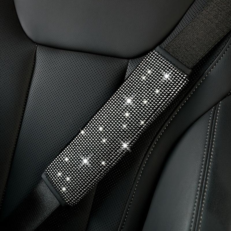 2PCS Car Diamond Shoulder Cover, Safety Belt Cover, Car Interior, Car Use, Sparkling Diamond Water Diamond Belt