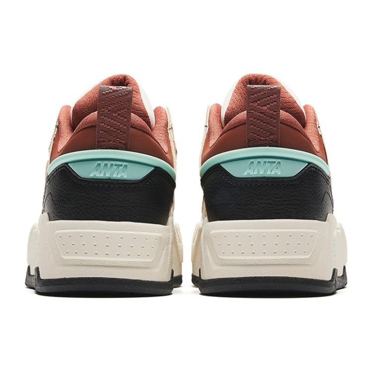 Anta Lifestyle Series Thick Sole Comfortable Versatile Low-Top Sneakers Men Sneakers Black Brown 112348073-5