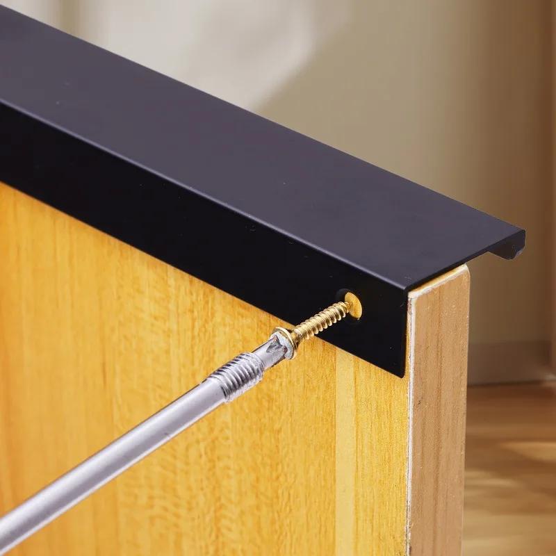 10-1 STuks Onzichtbare Ladehandgrepen Aluminiumlegering Kast Deurknoppen Zonder Boren Meubels Kastknoppen Huis Hardware Kits