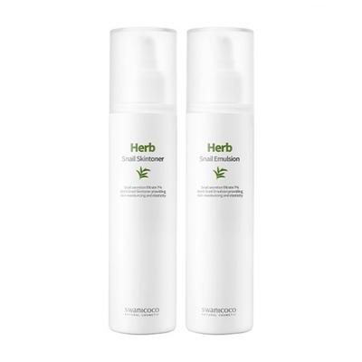 Herb Snail Basic Set Skin Toner + Emulsion, 1 Set