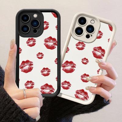 JT314 Lips Kiss for iPhone 17 16 15 14 Pro Max Samsung S26 S25 Ultra A17 A16 A07 A56 A06 A13 Xiaomi 15T Redmi 15c Note 14 Soft Case