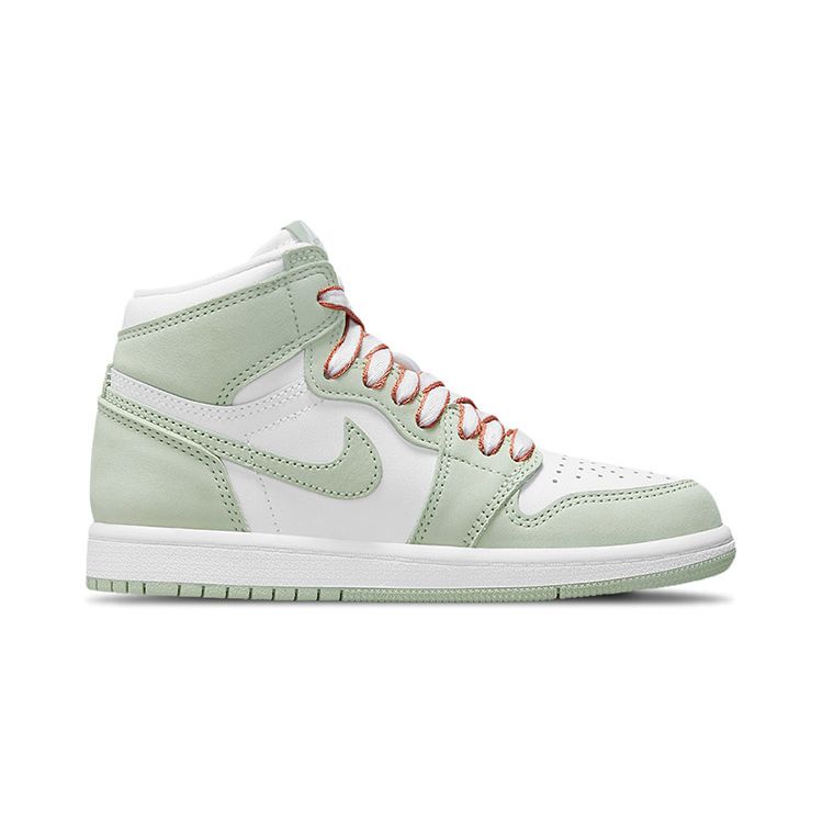Air Jordan 1 Retro High OG PS Seafoam Kids Sneakers Green Healing-Orange White CU0449-002