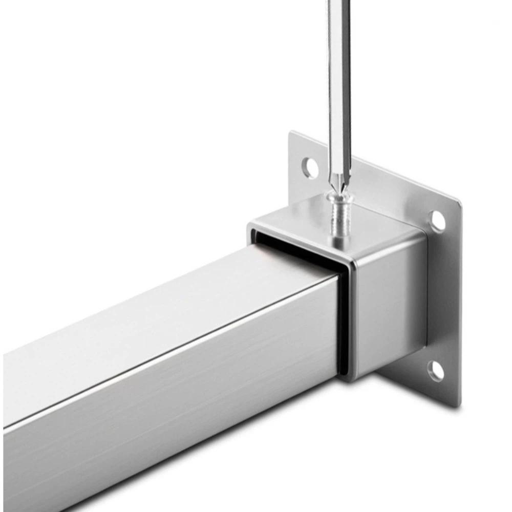 20/25/30/40mm Square Tube Connector Set Stainless Steel Elbow Corner Joint New Flange Base  Fence
