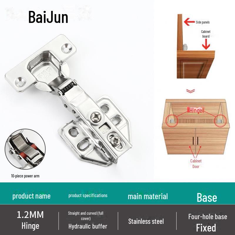 

Петля с гидравлическим пружинным буфером из нержавеющей стали 304 для дверей шкафов и гардеробов