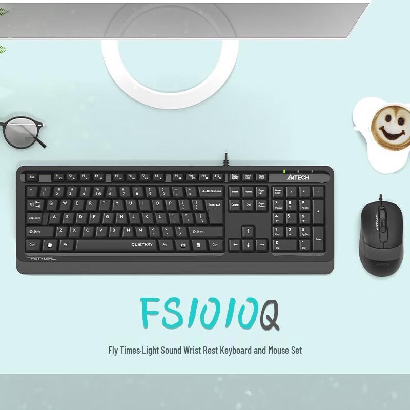A4TECH Feishidai FS1010 Wired Silent Keyboard & Mouse Set