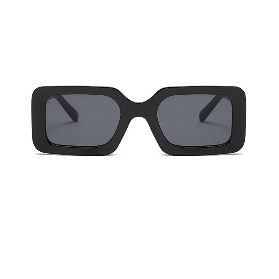 Occhiali da Sole Quadrati di Marca Moda Donna Lusso Rettangolari Occhiali da Sole Femminili Neri UV400 Occhiali da Pilota