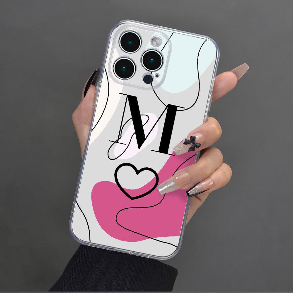 

Чехол Letter Element для iPhone 15 с линзой All-Inclusive, мягкая оболочка, защита от падений iPhone 11 Pro Max прозрачный