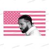 Drake Pink American Flag Tapestry USA Flag American Flag for Bedroom Living Tapestry Room Tapestry Dorm With