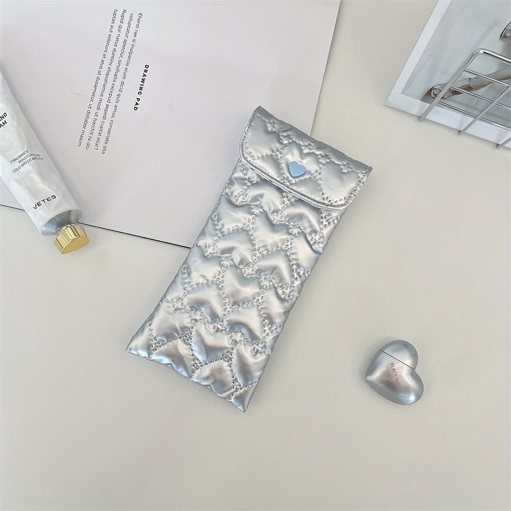 Bow shaped glasses storage bag, s' portable soft bag, Portable heart-shaped storage bag