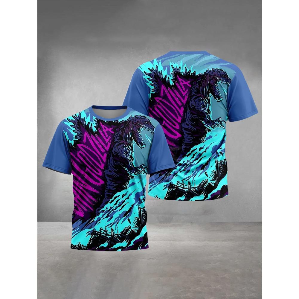 3D Tisk Godzilla Dětské oblečení 5 až 14 let Chlapecké venkovní oblečení pro děti Chlapec Dívka Dětské tričko Top košile