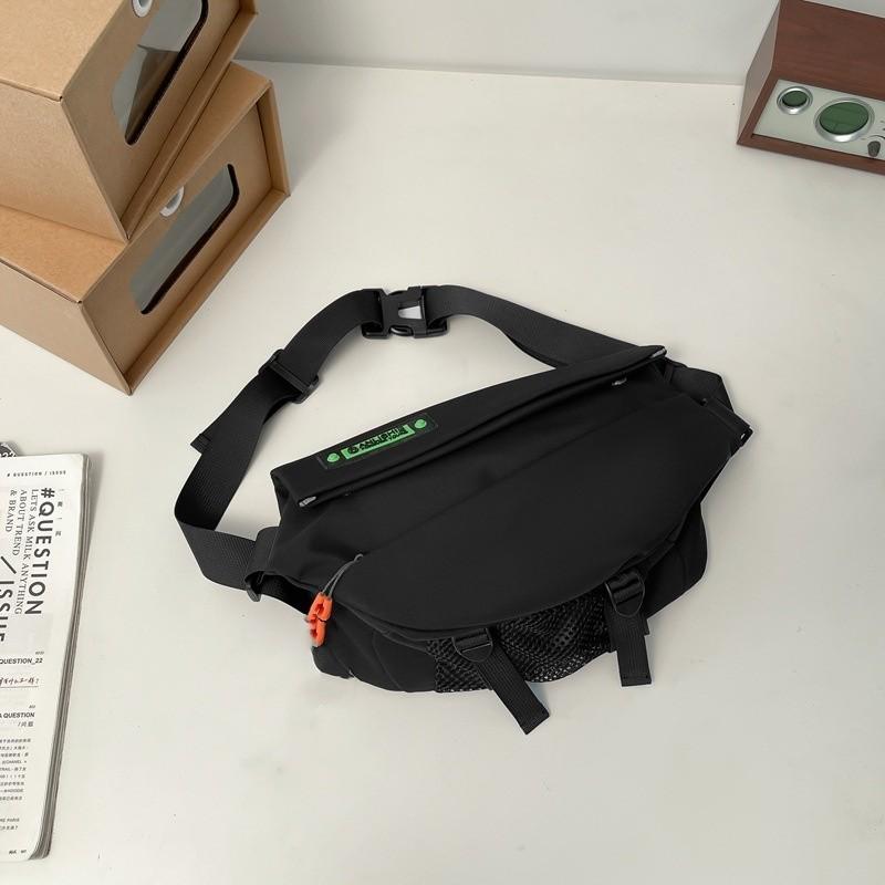 Модная мужская нейлоновая сумка кроссбоди, водонепроницаемая уличная спортивная наплечная сумка в уличном стиле чёрный