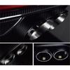 Left 63-89Mm Gloss Carbon Fiber Car Dual Pipe Exhaust Muffler Tip Cover H Style