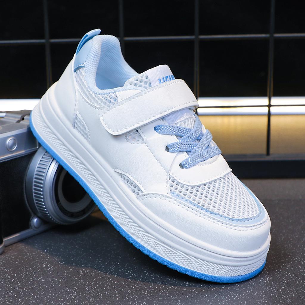 Children's Sports Shoes Boys' Fashion Little White Shoes 2025 Summer New Breathable Mesh Board Shoes Girls' Casual Shoes Trend