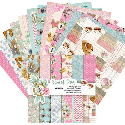 24 hojas de blocs de papel para manualidades Sweet Day, troqueles de corte, fondo artístico, origami, álbumes de recortes, fabricación de tarjetas
