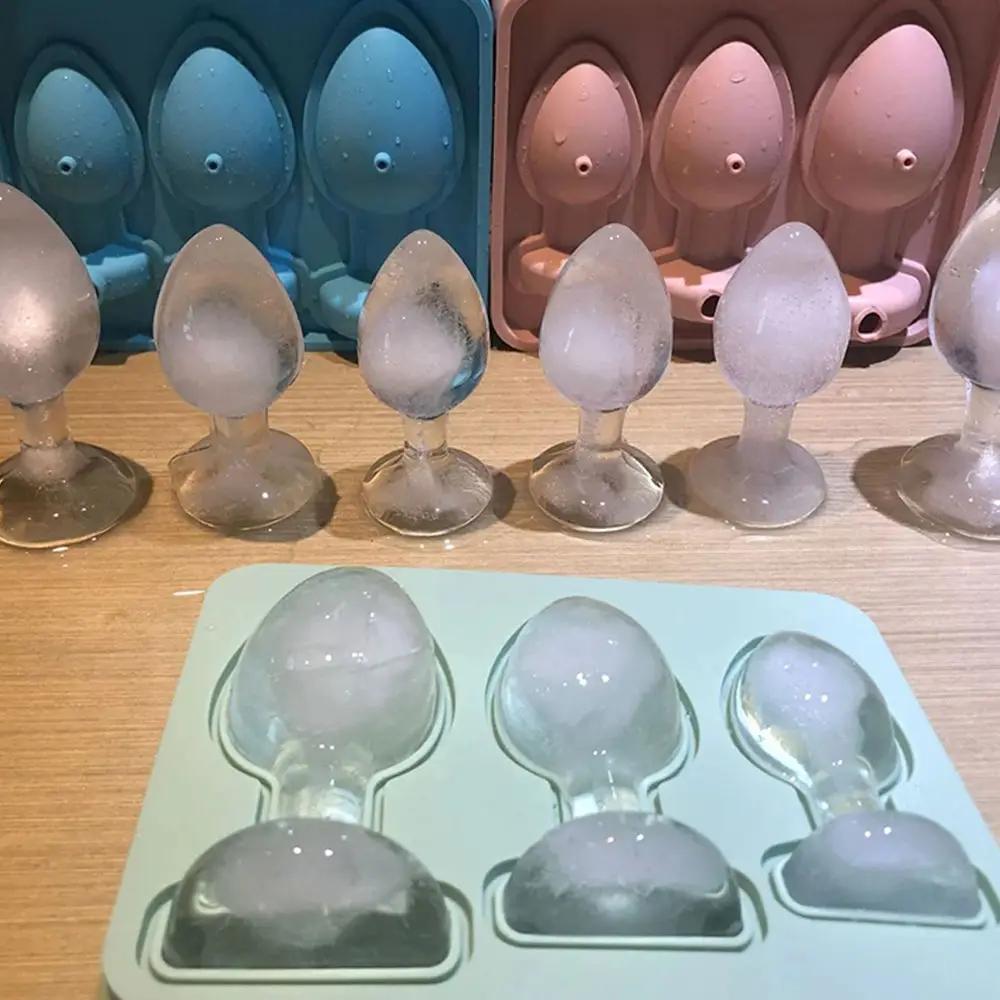 Funny Silicone Ice Cube Mold Prank Anal Plug Shaped Ice Tray Reusable Funny Cocktails Whiskey Beer Drink ice-Cube Maker