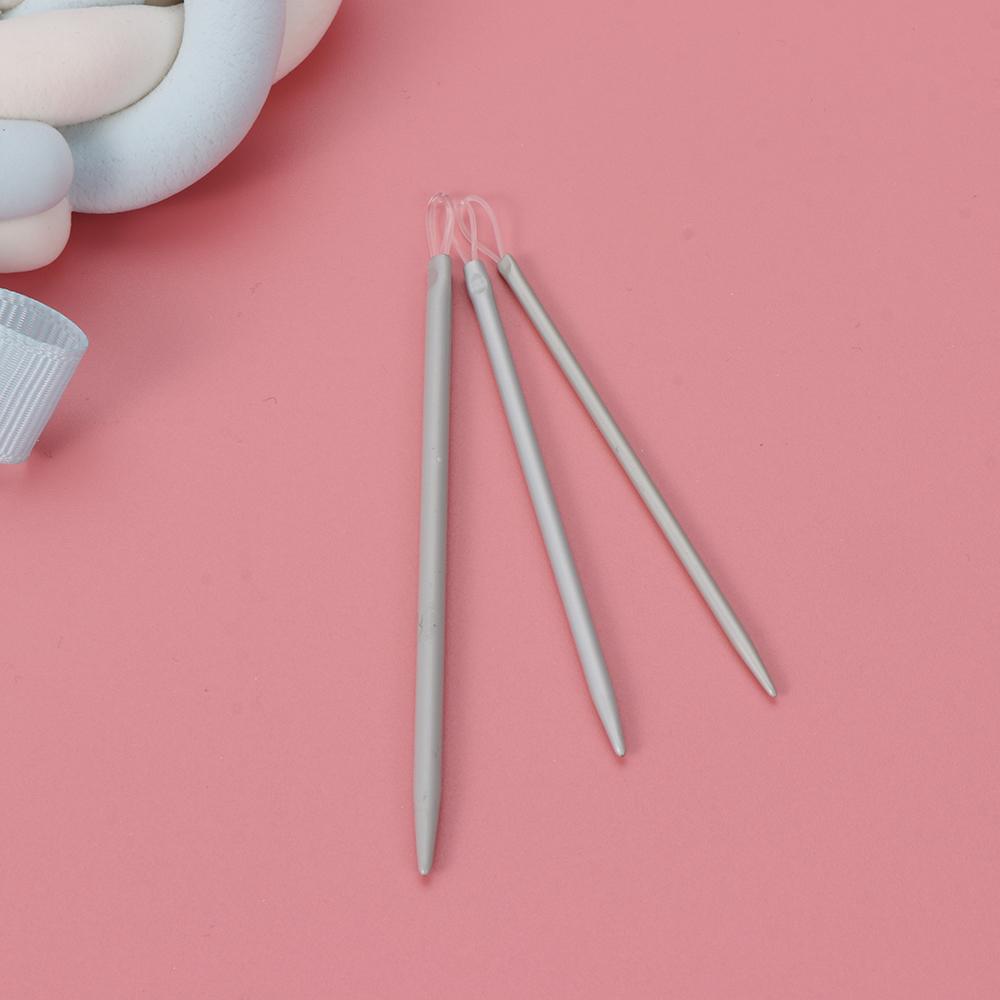 3Pcs/set Big Eye Nylon Wire Knitting Needles Yarn Sewing Needles Apparel Sewing & Fabric Home Art Craft Wool Thick Knitter